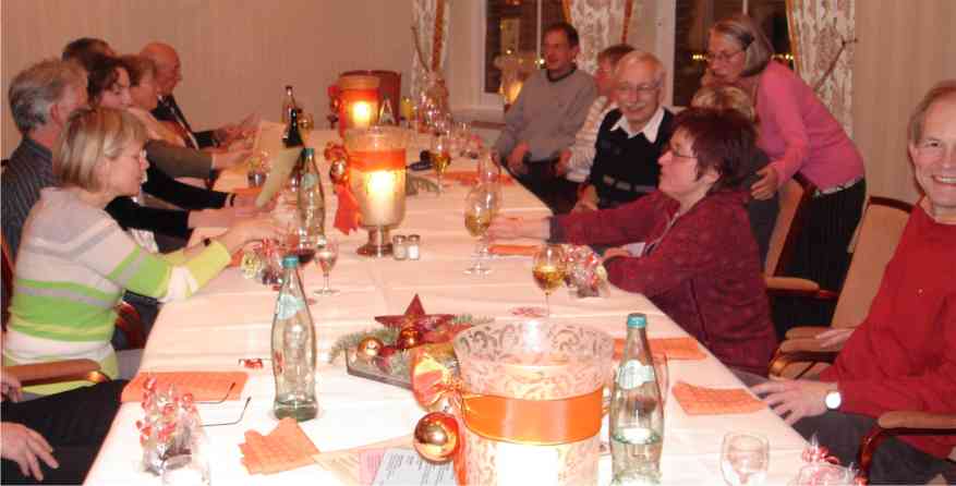 Weihnachtsfeier 2008. Foto TCBS / Rolf Fraedrich