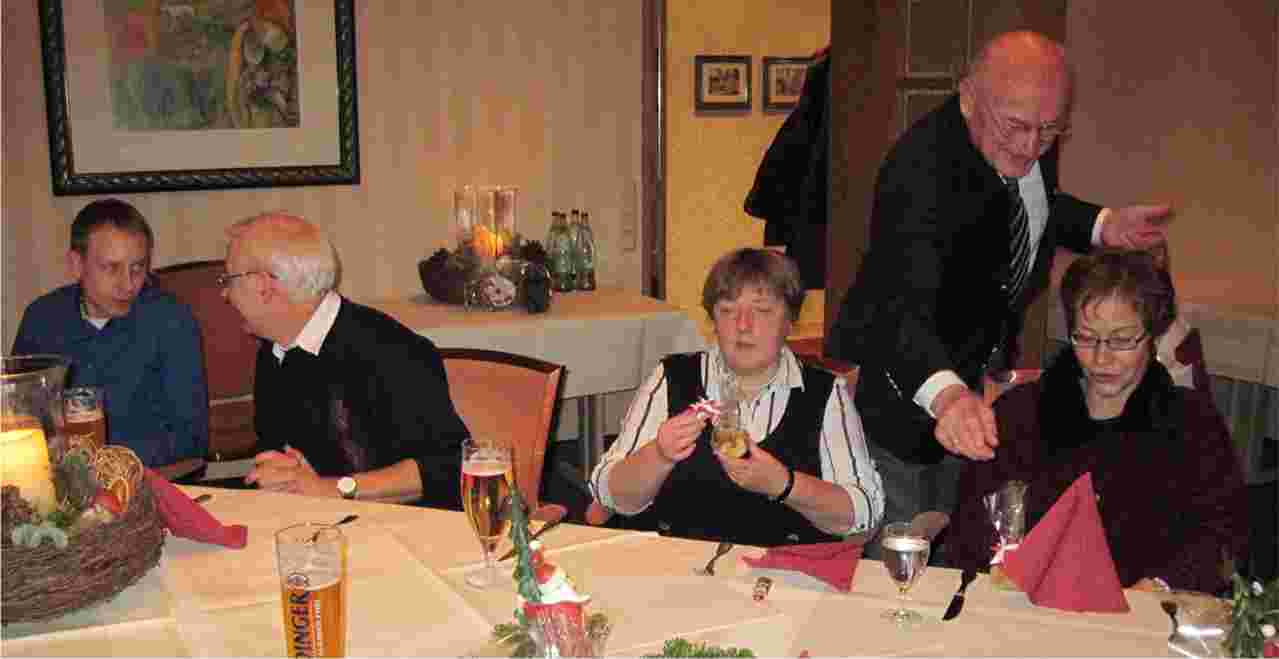 Weihnachtsfeier 2009. Foto TCBS / Rolf Fraedrich